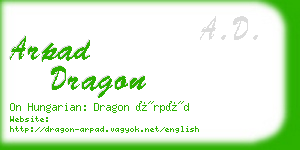 arpad dragon business card